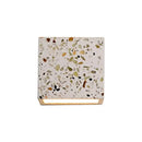 Modern terrazzo square wall light bedroom e26 e27 speckled sconce