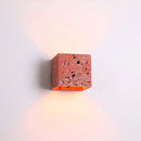 Modern terrazzo square wall light bedroom e26 e27 speckled sconce