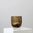 Modern textured brown glazed glass vase living room decor ornament