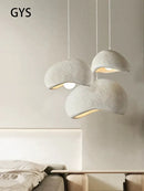 Modern textured cream cloud chandelier dining room pendant light