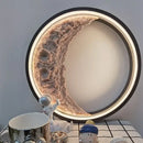 Modern textured crescent moon wall lamp for bedroom