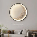 Modern textured crescent moon wall lamp for bedroom