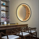 Modern textured crescent moon wall lamp for bedroom