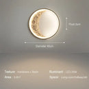 Modern textured crescent moon wall lamp for bedroom