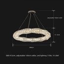 Modern textured crystal led pendant light dining room warm illumination