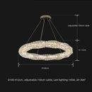 Modern textured crystal led pendant light dining room warm illumination