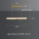 Modern textured crystal led pendant light dining room warm illumination