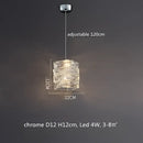 Modern textured crystal led pendant light dining room warm illumination