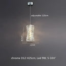 Modern textured crystal led pendant light dining room warm illumination
