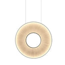 Modern textured dix heures round fabric led pendant light dining room