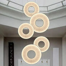 Modern textured dix heures round fabric led pendant light dining room