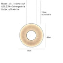 Modern textured dix heures round fabric led pendant light dining room