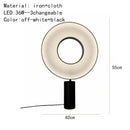 Modern textured dix heures round fabric led pendant light dining room