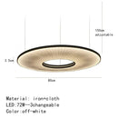 Modern textured dix heures round fabric led pendant light dining room