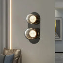 Modern textured glass ball sconce lamp for bedroom aisle decor