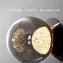 Modern textured glass ball sconce lamp for bedroom aisle decor