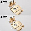 Modern textured gold rain shower faucet set bathroom wall mount