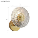 Modern textured gold wall lamp bedroom crystal sconce