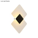 Modern textured silver & black led wall sconce bedroom direct wired