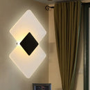 Modern textured silver & black led wall sconce bedroom direct wired