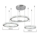 Modern three tier chrome decorbites crystal led chandelier living room