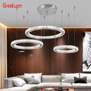 Modern three tier chrome decorbites crystal led chandelier living room