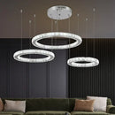 Modern three tier chrome decorbites crystal led chandelier living room