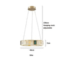 Modern three tier crystal golden led ring chandelier dining room