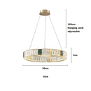 Modern three tier crystal golden led ring chandelier dining room
