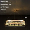 Modern three tier gold crystal led chandelier dining room light