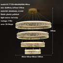 Modern three tier gold crystal led chandelier dining room light