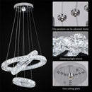 Modern three tier spiral crystal led chandelier dining room light