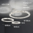 Modern three tiered decorbites crystal led chandelier living room