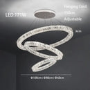 Modern three tiered decorbites crystal led chandelier living room