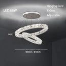 Modern three tiered decorbites crystal led chandelier living room