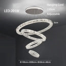 Modern three tiered decorbites crystal led chandelier living room