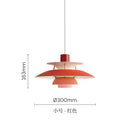 Modern tiered colorful metal hanging light dining room suspension lamp