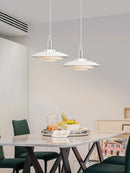 Modern tiered colorful metal hanging light dining room suspension lamp