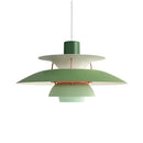 Modern tiered colorful metal hanging light dining room suspension lamp