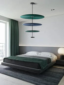 Modern tiered cotton round led pendant lights bedroom art decor