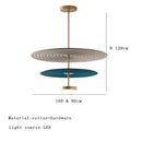 Modern tiered cotton round led pendant lights bedroom art decor