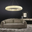 Modern tiered elegant chrome crystal chandelier for dining room