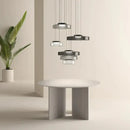 Modern tiered glass pendant light – kitchen island dining table
