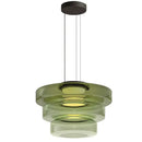 Modern tiered glass pendant light – kitchen island dining table