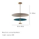 Modern tiered maroon and teal dimmable cotton chandelier living room