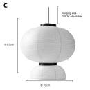Modern tiered off-white paper pendant lights – dining room led