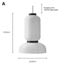 Modern tiered off-white paper pendant lights – dining room led