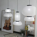 Modern tiered off-white paper pendant lights – dining room led