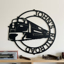 Custom Metal Wall Art - Personalized Modern Train Sign