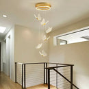 Modern translucent butterfly staircase pendant lights stairwell decor